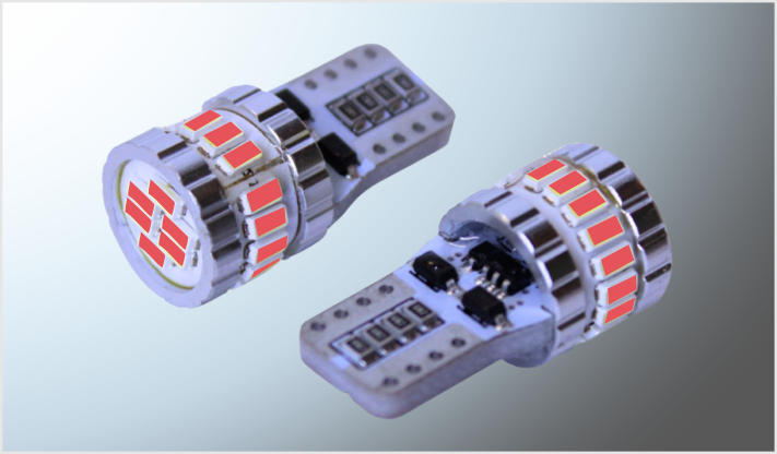 FOCO 158 PELLIZCO 24 SMD (3014) "PROJECK" SIN POLARIDAD 12-24 Volts CANBUS CHINA /100