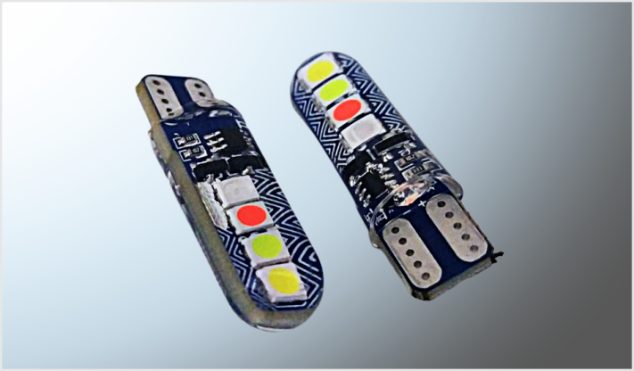 FOCO 158 "PROJECK" 8 LEDS RAINBOW GEL CON Y FUNCIONES 12 Volts CHINA /100