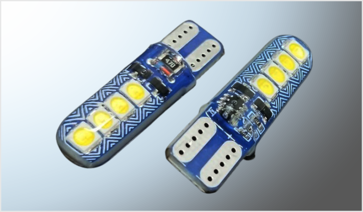 FOCO 158 "PROJECK" 8 LEDS CLAROS GEL CON Y FUNCIONES 12 Volts CHINA /100