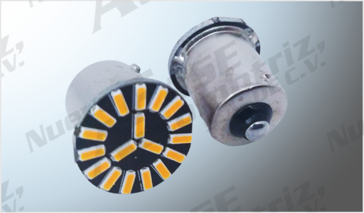 FOCO 1141 "PROJECK" 18 HIPERLEDS AMBAR (4014) PLANO CANBUS C/ESTROBO CHINA /100