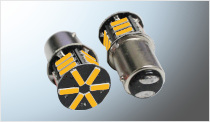 FOCO 1034 "PROJECK" 21 LEDS (7020) T/MAZORCA AMBAR FIJO-ESTROBO ULTRA BRILLANTE 12 Volts CHINA /100