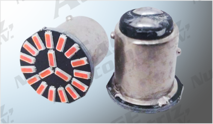FOCO 1034 "PROJECK" 18 HIPERLEDS ROJOS (4014) PLANO CANBUS C/ESTROBO CHINA /100