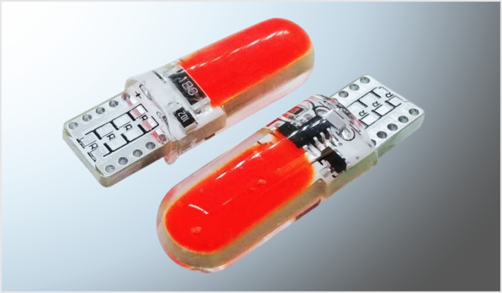 FOCO 158 "PROJECK" GEL COBS ROJOS LUZ FIJA Y ESTROBO 12 Volts CHINA /200