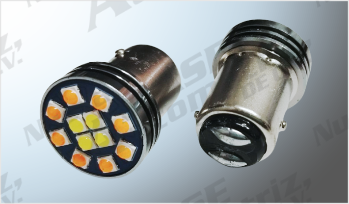 FOCO 1034 "PROJECK" DUAL 8 LEDS AMBAR + 4 LEDS CLAROS FIJO 12-24 Volts CHINA /50