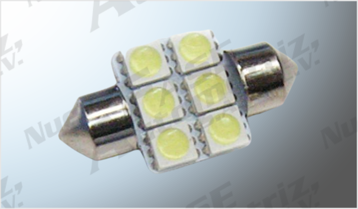FOCO LUZ INTERIOR "PROJECK" 6 HIPERLEDS CLAROS 31 mm CHINA/100