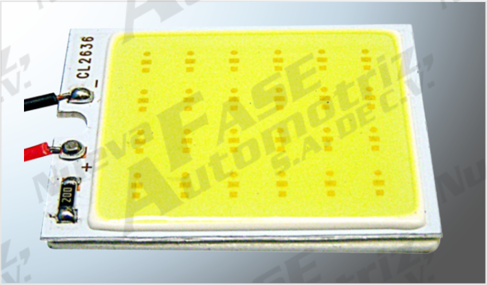 FOCO LUZ INTERIOR "PROJECK" PLASMA 24 COBS CLAROS 3.6x2.6 cms CHINA /100