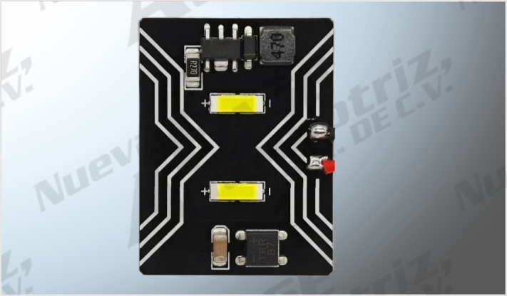 FOCO LUZ INTERIOR "PROJECK" 2 SMD CLARO (2.8 x 2.2 cms) SIN POLARIDAD 12-24 Volts CHINA /100