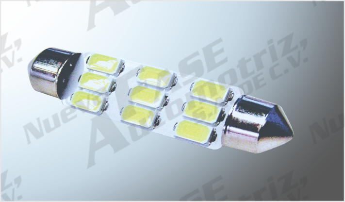 FOCO LUZ INTERIOR "PROJECK" 9 HIPERLEDS (5730) CLAROS 44 mm CANBUS CHINA/100