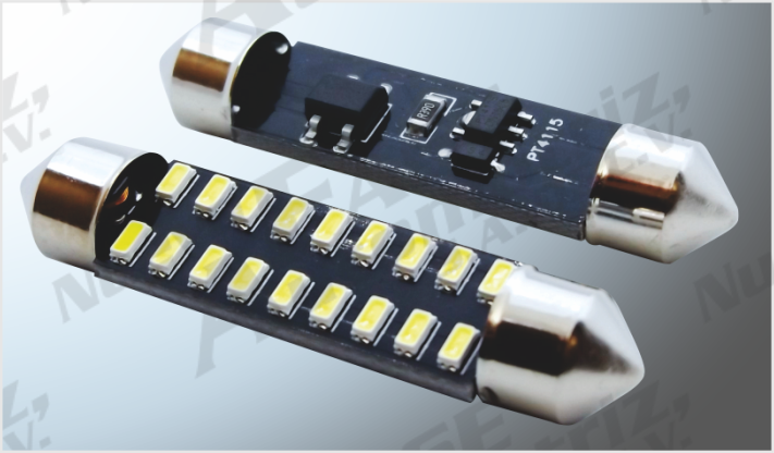 FOCO LUZ INTERIOR "PROJECK" 18 HIPERLEDS (3014) CLAROS 44 mm CANBUS 12-24 Volts CHINA /100