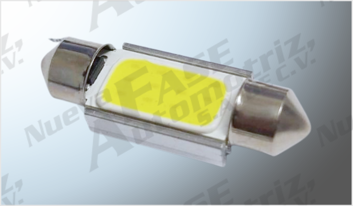 FOCO LUZ INTERIOR "PROJECK" PLASMA 12 COBS CLAROS 36 mm CANBUS C/DISIPADOR CALOR CHINA/100
