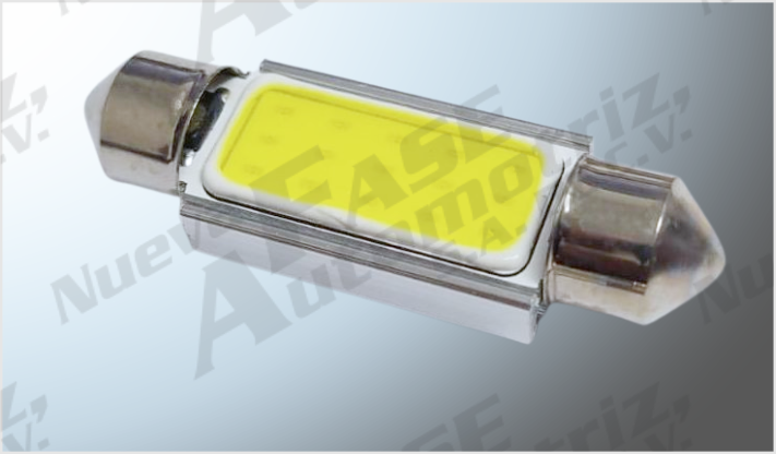 FOCO LUZ INTERIOR "PROJECK" PLASMA 15 COBS CLAROS 39 mm CANBUS C/DISIPADOR CALOR CHINA/100