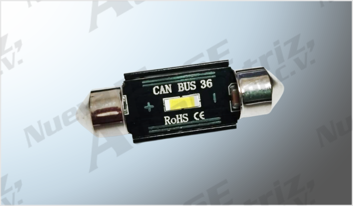 FOCO LUZ INTERIOR "PROJECK" 1 SMD (1860) ULTRA CLARO 31 mm CANBUS 10-16 Volts SIN POLARIDAD CHI/100