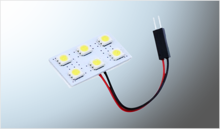 FOCO LUZ INTERIOR "PROJECK" 6 HIPERLEDS CLAROS (5050) 3.2x2 cms C/ADAPTADORES UNIVERSAL CHINA/100