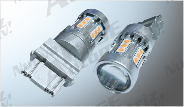 FOCO 3157 "PROJECK" 20 HIPERLEDS AMBAR (3030) SIN POLARIDAD CHINA /50