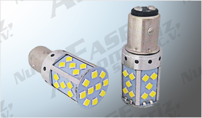 FOCO 1034 "PROJECK" TIPO MAZORCA 35 SMD CLAROS SIN POLARIDAD CON ESTROBO 12-24 Volts CHINA /100