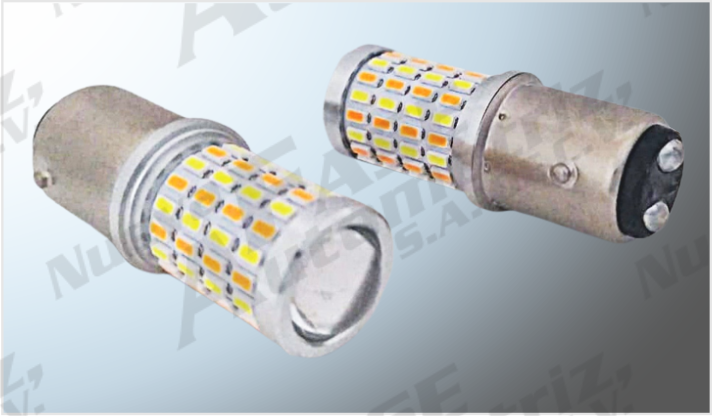 FOCO 1034 "PROJECK" TIPO MAZORCA 66 SMD CLARO-AMBAR C/LUPA 12- 24 Volts CHINA /100