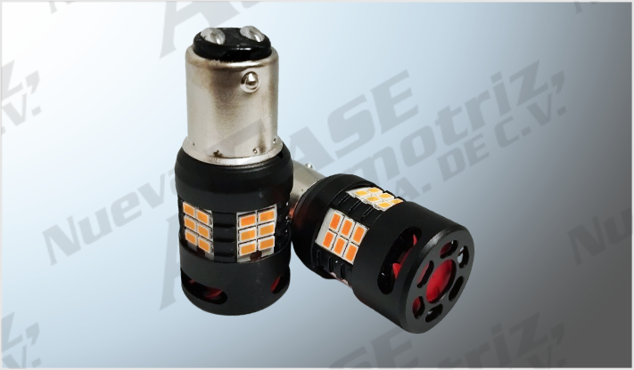 FOCO 1034 "PROJECK" 30 HIPERLEDS AMBAR (3020) S/POLARIDAD CANBUS C/VENTILADOR 12-24 Volts CHINA /50