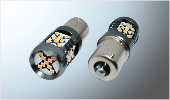FOCO 1141 "PROJECK" 45 HIPERLEDS AMBAR (2016) SUPER BRILLANTE S/POLARIDAD 12-24 Volts CHINA /50