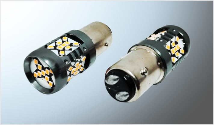 FOCO 1034 "PROJECK" 45 HIPERLEDS AMBAR (2016) SUPER BRILLANTE S/POLARIDAD 12-24 Volts CHINA /50