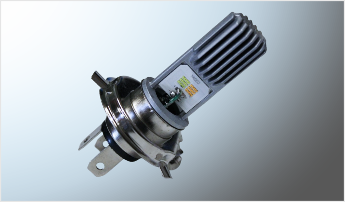 FOCO P/MOTO H4 4 COBS ALTA- BAJA 12 Watts ALUMINIO 6000K 1200Lm 8-80V CHNA/10