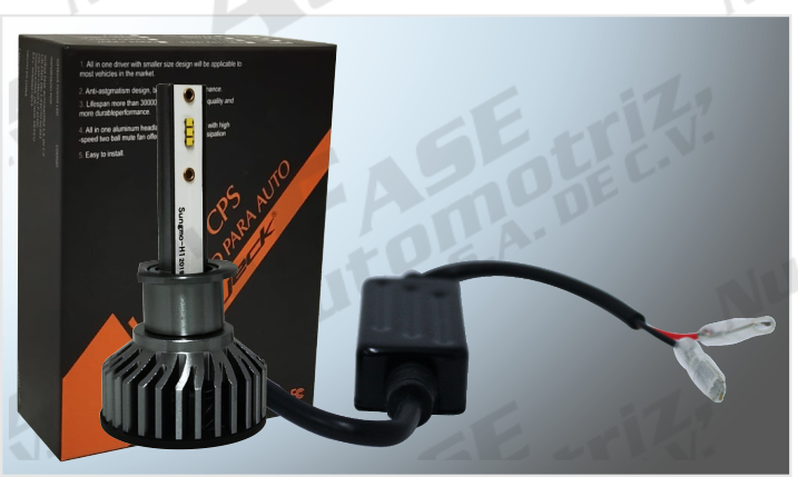 FOCOS LED "CPS" H-1 CLARO 6 CHIPS C/BALASTRA EXTERNA CANBUS 10000 K 12 Volts Watts /50