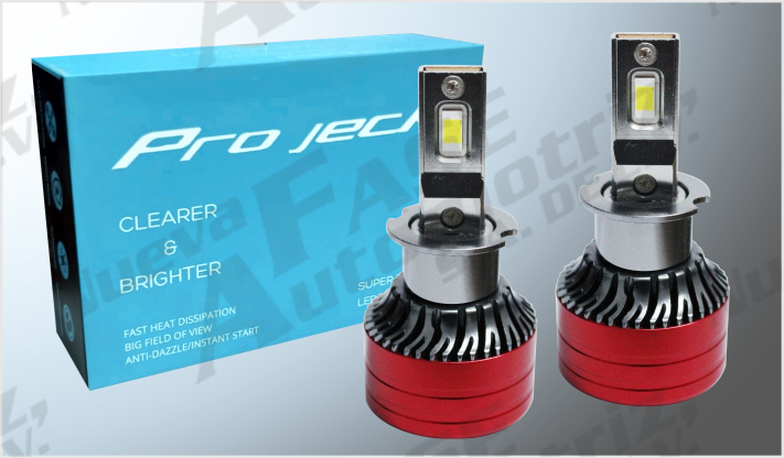 SISTEMA FOCOS LED "PROJECK K-6" H-3 CLARO 12-24 V 50 Watts 12000 Lm 30000 Hrs. CHINA/10