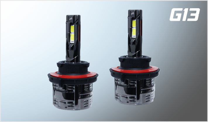 FOCOS LED "G13" H-13 CLARO DOBLE TUBO COBRE REFORZADO 9-32 Volts 100 Watts 10000 Lm 6000K ALUMINIO CHINA/50