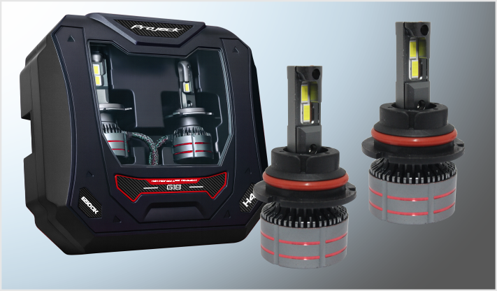 FOCOS LED "G18" 9007 CLARO COBRE REFORZADO 9-32 Volts 60 Watts 5000Lm 6500K ALUMINIO CHINA/50