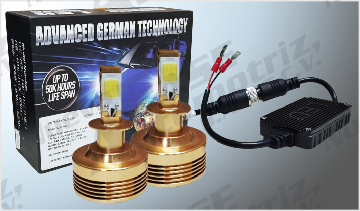 FOCOS COB (4) H- "PREMIUM" 4600Lm 10-32V W 3K-8K) C/VENT. Y BAL. INTEGRADA CHINA/30