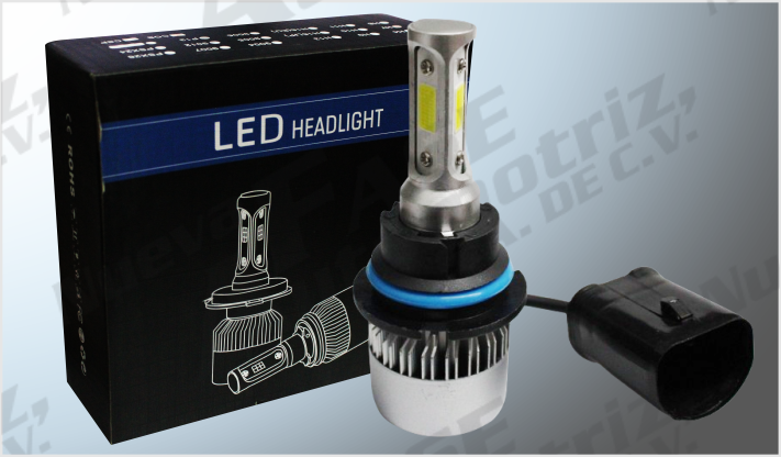 SISTEMA FOCOS COB (3) 9004 "ASTRAL" 33 WATTS 4000 LUMENS 360º 12-24 Volts CHINA / 50