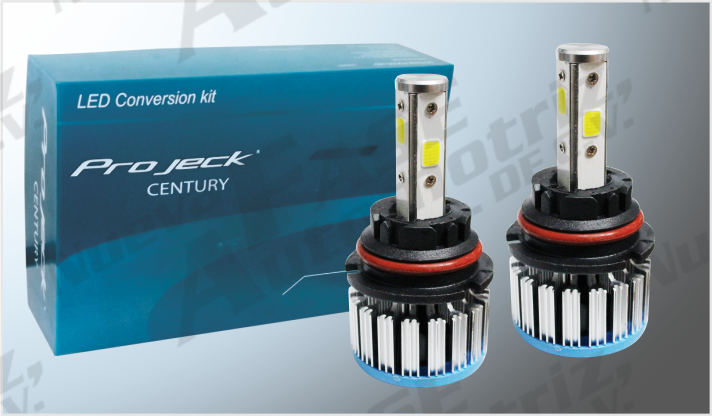 SISTEMA FOCOS COB (4) "CENTURY" 48 WATTS 6200 LUMENS 360º 12/24 Volts C/BALASTRA CHINA / 20