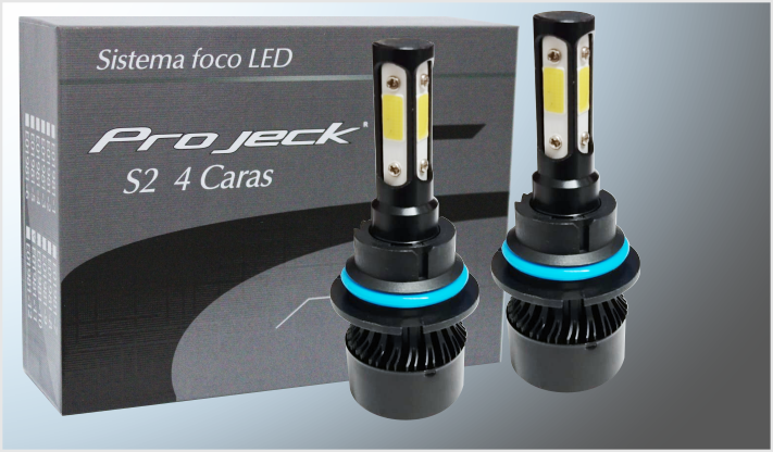 FOCOS COB 9004 4 CARAS 44 Watts 5600 12 Volts 360º CHINA /50
