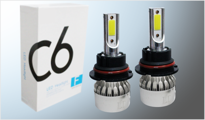 SISTEMA FOCOS COB (2) 9007 "C6" 33 WATTS 4000 12-24 Volts CHINA / 50