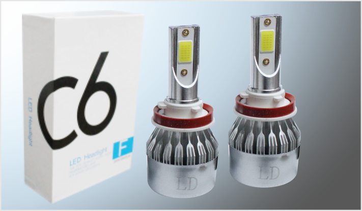 FOCOS COB (2) H- 11 "C6" 33 WATTS 4000 12-24 Volts CHINA / 50