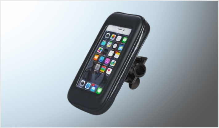 PORTA TELEFONO CELULAR NEGRO CON BASE AJUSTABLE PARA MANUBRIO CHINA /100