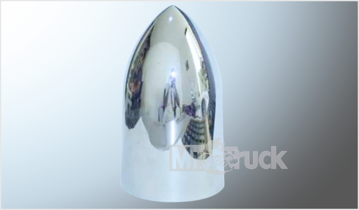 CUBRETUERCA PLASTICO CROMADA 2" ANCHO x 3 3/4" ALTO TIPO BALA C/ROSCA CHINA /250