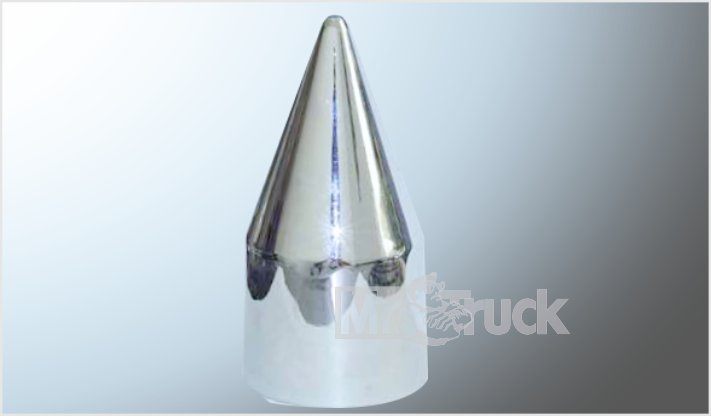 CUBRETUERCA PLASTICO CROMADA 2" ANCHO x 4 3/16" ALTO TIPO CONO C/ROSCA CHINA /250