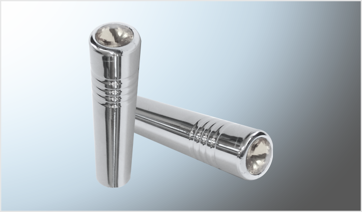 EXTENSION P/SWITCH CROMADA 1/4" x 2.1" DIAMANTE CLARO (10 piezas) EN BOLSA CHINA/200