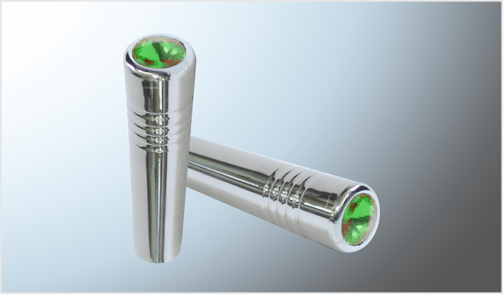 EXTENSION P/SWITCH CROMADA 1/4" x 2.1" DIAMANTE VERDE (10 piezas) EN BOLSA CHINA/200