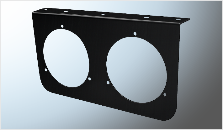SOPORTE DE ACERO NEGRO (29.8 x 16 cms) P/PLAFON REDONDO 4" DOBLE CON CEJA CHINA /40