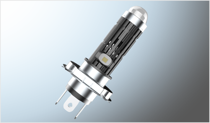 FOCO PARA MOTOC0ICLETA "RTD" C/LUPA LED RGB S/DISIPADOR H-4 12- 24V 10W 1000-1000Lm/144