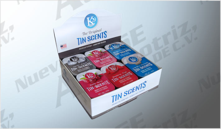 AROMATIZANTE "K29" TIN SCENTS LATA 18 PZAS. SURTIDO USA /12