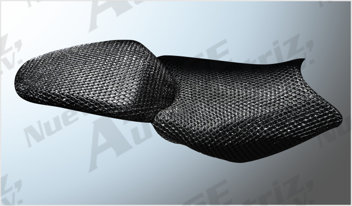 CUBRE ASIENTO PARA MOTOCICLETA (MALLA 54x52 cms Y 48X46 cms) DOBLE NEGRO PULSAR CHINA /60