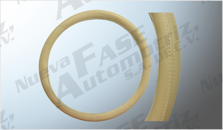 CUBREVOLANTE VINIL PARA AUTO S/BASTIDOR ECON. BEIGE LISO MEDIANO CHINA /25