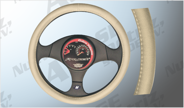 BG M CUBREVOLANTE PIEL "PROJECK" BEIGE LISO CALIDAD PREMIUM MEDIANO /30
