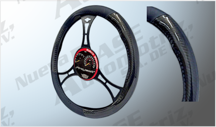 CUBREVOLANTE VINIL PARA PICK-UP "PROJECK" NEGRO C/FIBRA DE CARBONO GRANDE CHINA /25