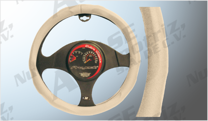 CUBREVOLANTE PIEL "PROJECK" BEIGE ORIFICIOS MEDIANO /30