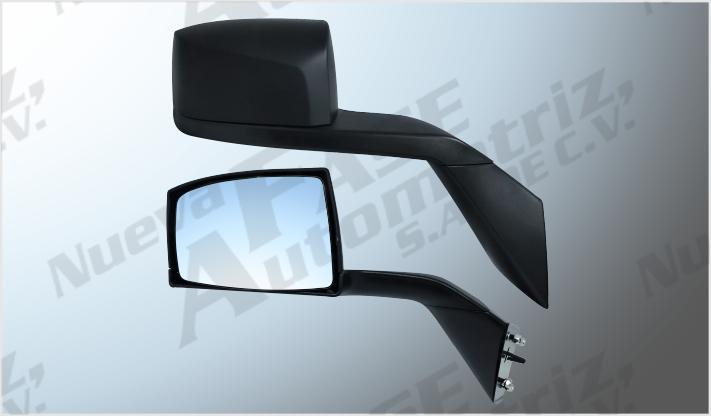 ESPEJO DE COFRE DERECHO VLV TERCERA GENERACION CROMADO C/DIRECCIONAL SECUENCIAL LED 24 Volts CHI/4 ESPEJO DE COFRE IZQUIERDO VLV 04-16 Y NUEVOS ABS NEGRO CHINA /1