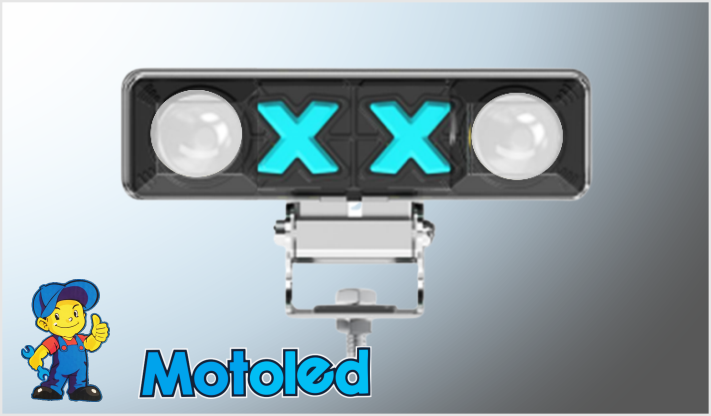 BARRA LED MINI 2 LEDS CLAROS C/LUPA Y 2 X AZUL FIJA (14x4x3 cms) 8-80V 20W 2400 Lm CHINA /
