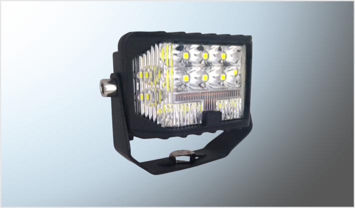 FARO MINI RECTANGULAR 21 LEDS CLARO-AMBAR FIJO (7.5 x4.7 cms) Watts METAL CHINA /10